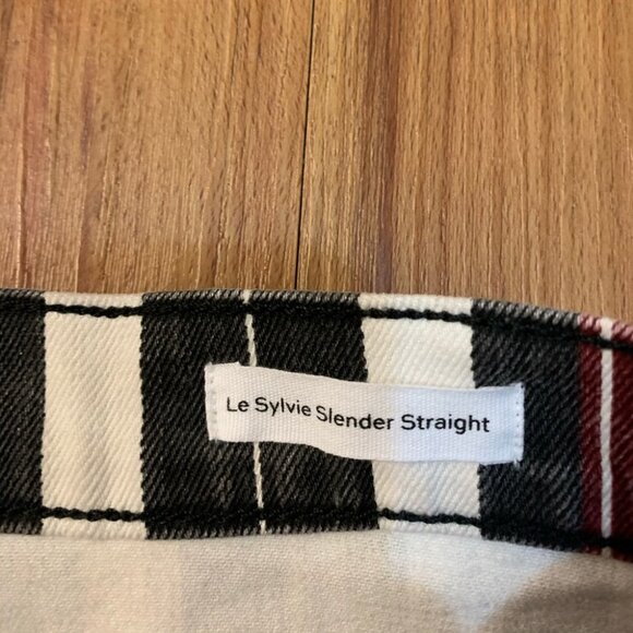 Frame Denim Le Sylvie Striped High Rise Jeans - Picture 11 of 16